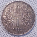 1 kruna 1912 Austro-Ugarska (Austria-Hungary) revers