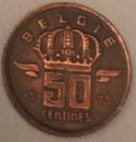 50 centimes 1979 Belgija (Belgium) revers